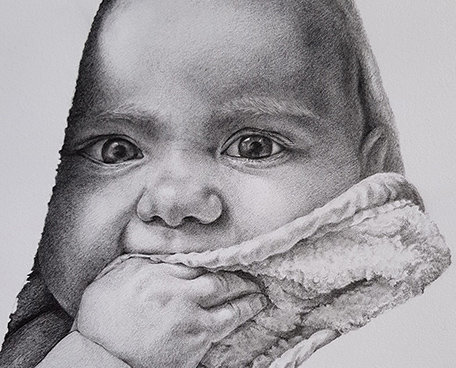 Baby pencil drawing