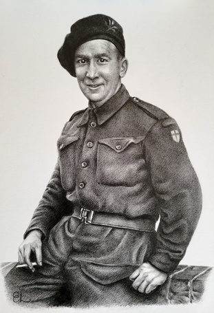 Soldier pencil drawing