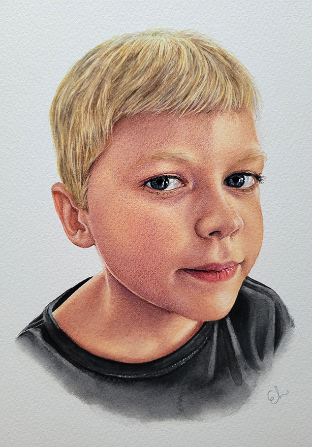 Painting of a boy