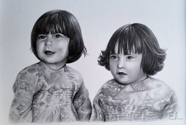 Children pencil drawing